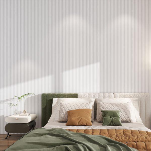 Panel para Pared Paintable Line White Bold | Ambiente Dormitorio
