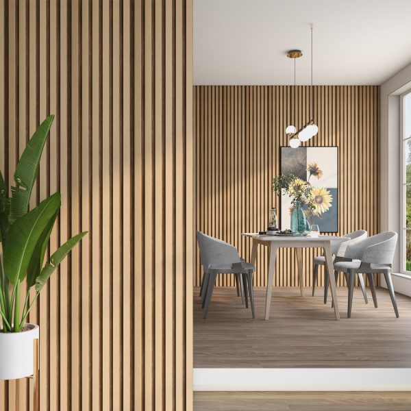 Panel para Pared Wide Line Natural | Ambiente Sala