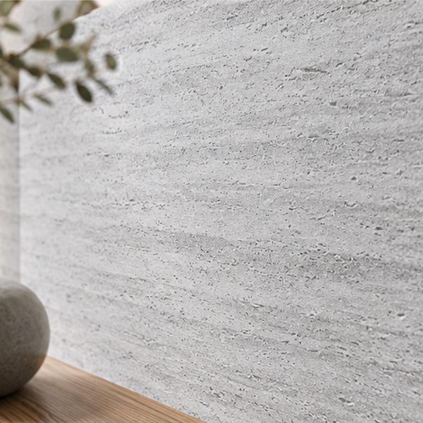 Panel de Piedra Flexible Silver – Travertino Gris | Ambiente