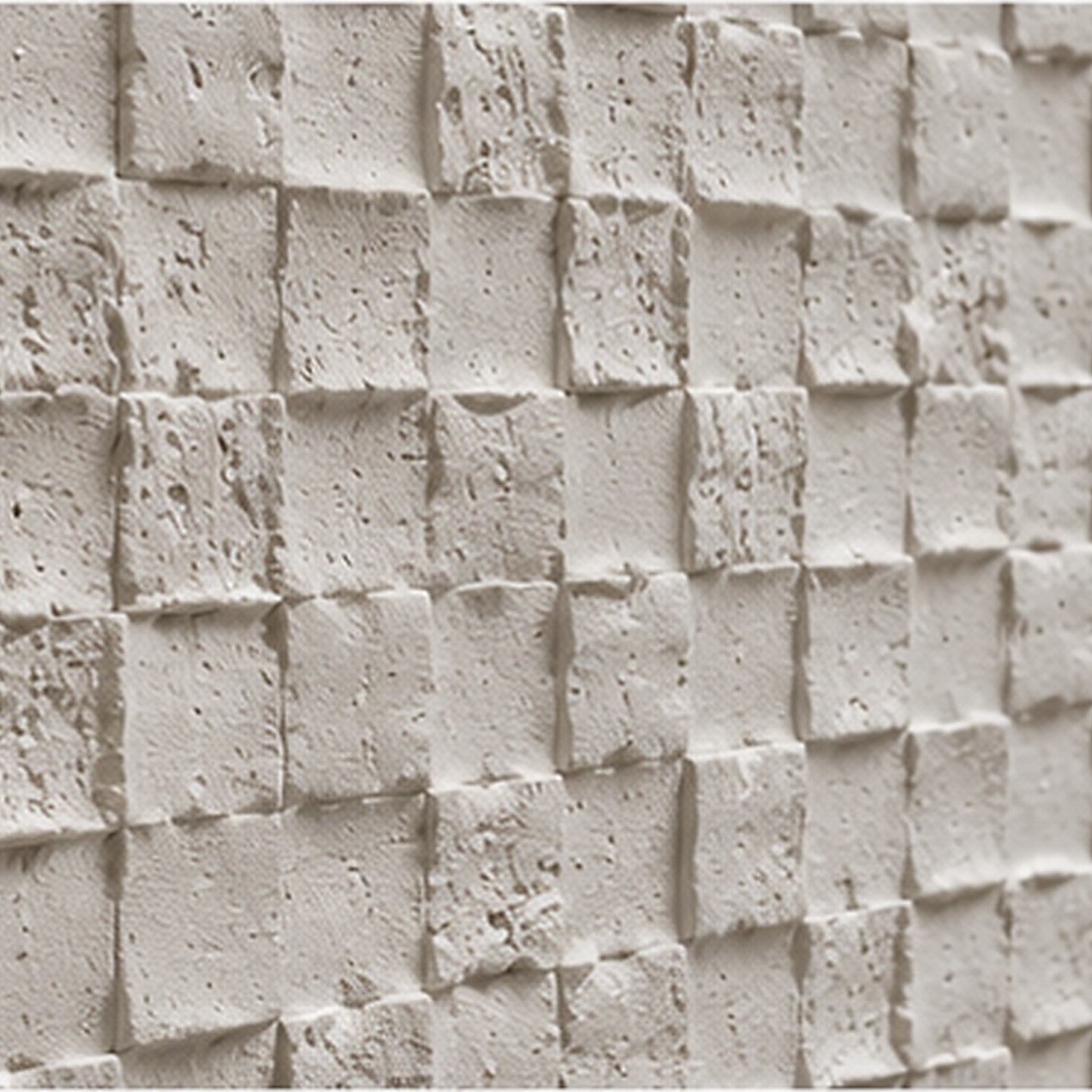 Panel de Piedra Flexible Tessera – Mosaico de Travertino | Detalle