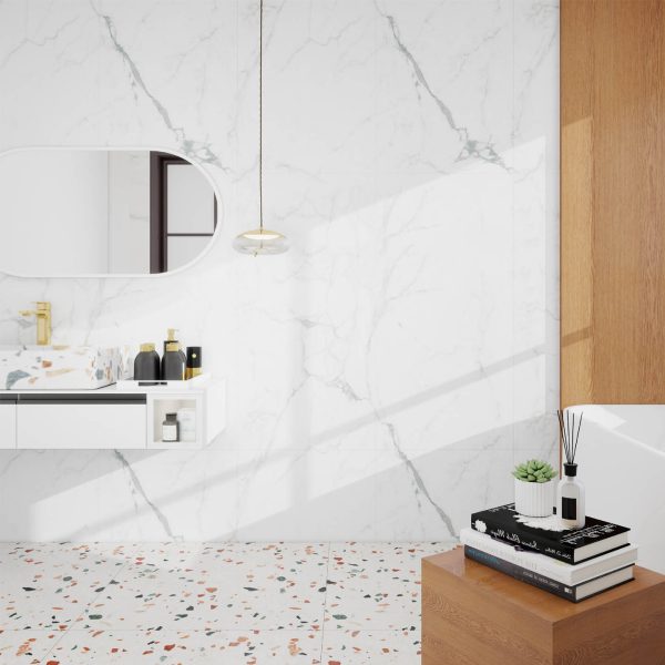 Panel para Pared SPC Mármol Blanco - Bianco | Ambiente Baño