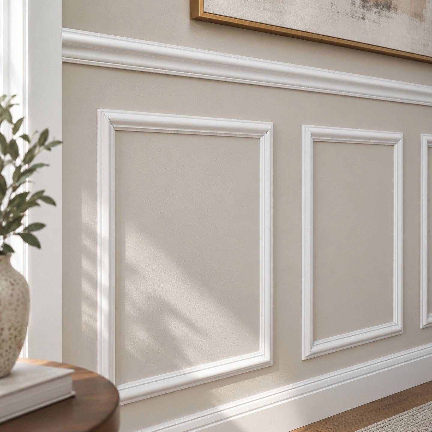 Kit Molduras Versalles - Blanco Pintable | Molduras Decorativas para Pared | Detalle Vista
